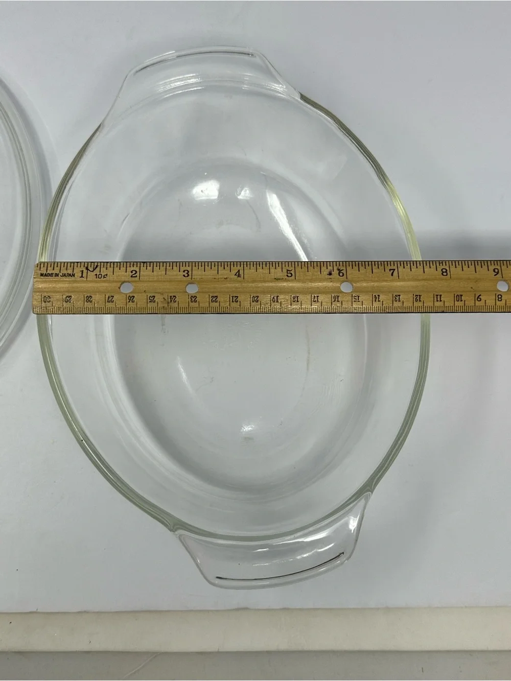 Vintage FIRE KING Anchor Hocking Clear Oval Dish with Lid #433 Casserole 1.5 Qt